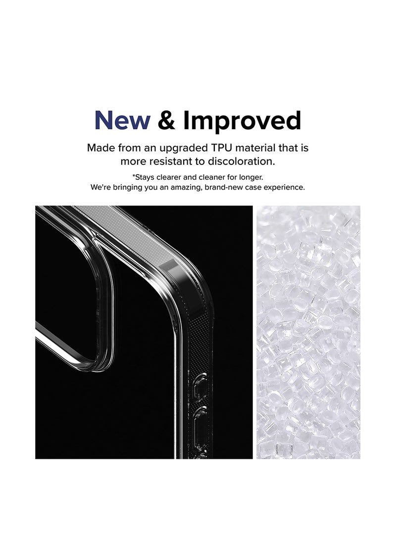Fusion Compatible With iPhone 15 Pro Max Case Transparent Hard Soft Flexible TPU Bumper Scratch Resistant Natural Form Back Cover Clear