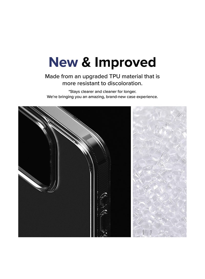 Ringke Fusion Compatible With iPhone 15 Pro Max Case Anti Fingerprint Hard Soft Flexible TPU Bumper Scratch Resistant Natural Form Back Cover Matte Clear - Image 4