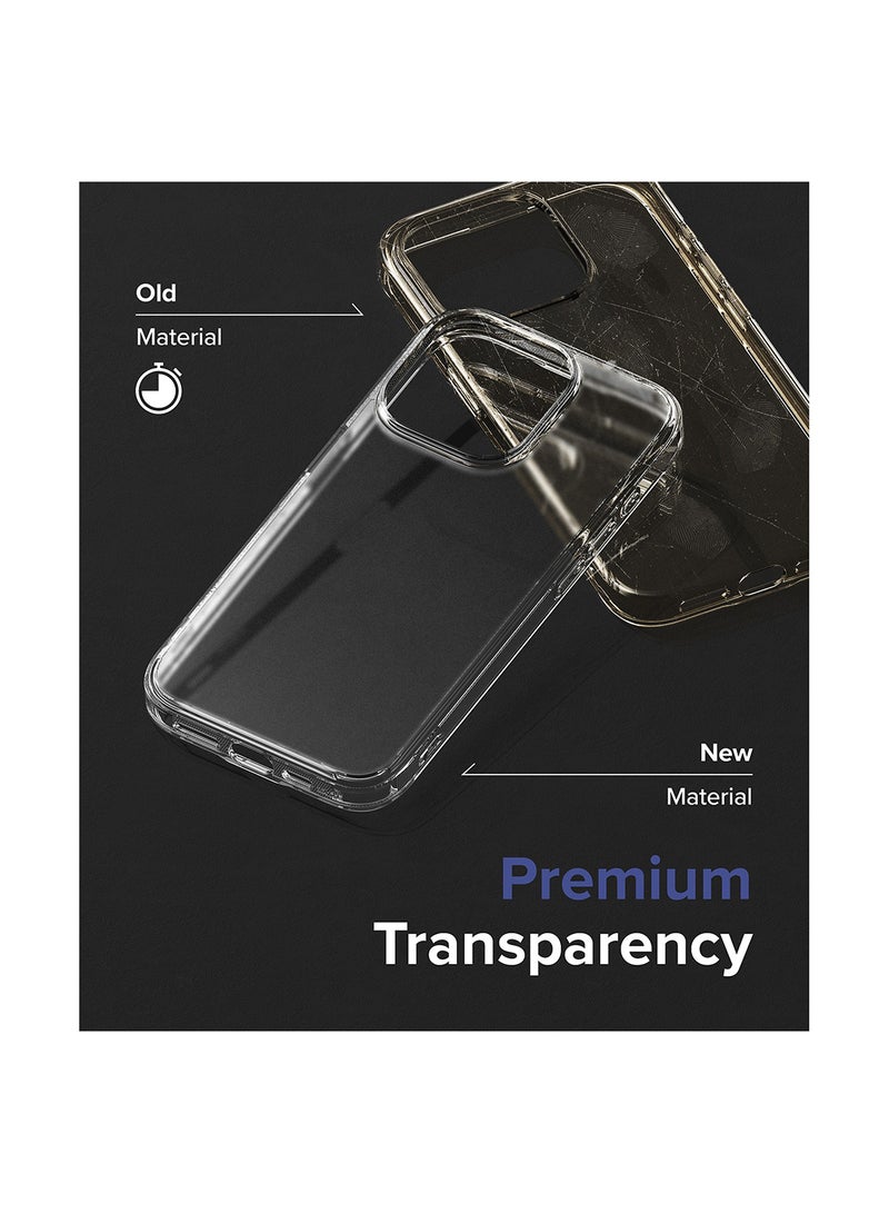 Ringke Fusion Compatible With iPhone 15 Pro Max Case Anti Fingerprint Hard Soft Flexible TPU Bumper Scratch Resistant Natural Form Back Cover Matte Clear - Image 5