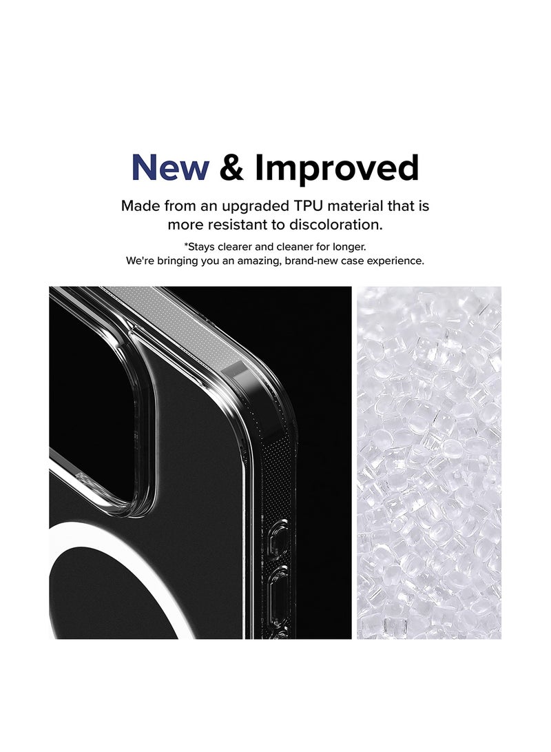 Ringke - Fusion Magnetic Compatible With iPhone 15 Pro Max Case Strong Magnet Hard Shockproof Soft TPU Bumer Back Cover Matte Clear Matte Clear - Image 1
