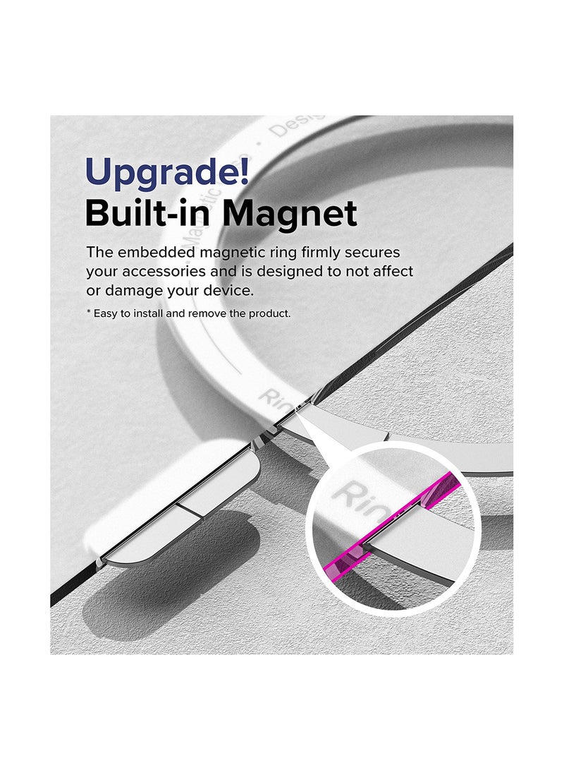 Ringke - Fusion Magnetic Compatible With iPhone 15 Pro Max Case Strong Magnet Hard Shockproof Soft TPU Bumer Back Cover Matte Clear Matte Clear - Image 1