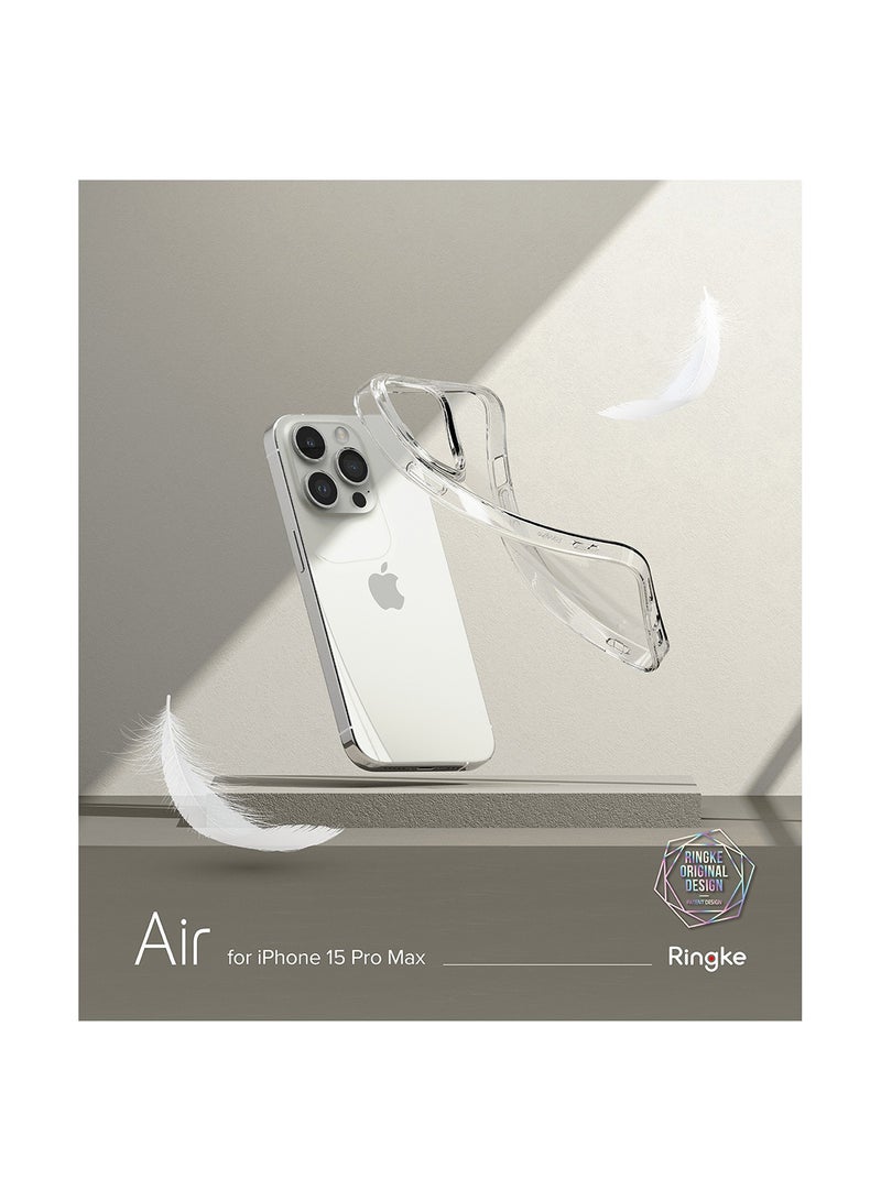 Ringke Air Compatible With iPhone 15 Pro Max Case Transparent Lightweight Soft Flexible TPU Scratch Resistant Natural Form Back Cover Claear  - Image 2