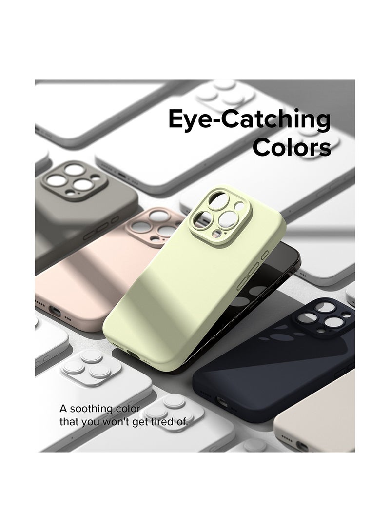 Ringke Silicone Magnetic Compatible With iPhone 15 Pro Max Case Powerful Magnet 3-Layer Liquid Silicone Long Lasting Silky Feel Anti-Fingerprint Back Cover Sunny Lime Sunny Lime - Image 5