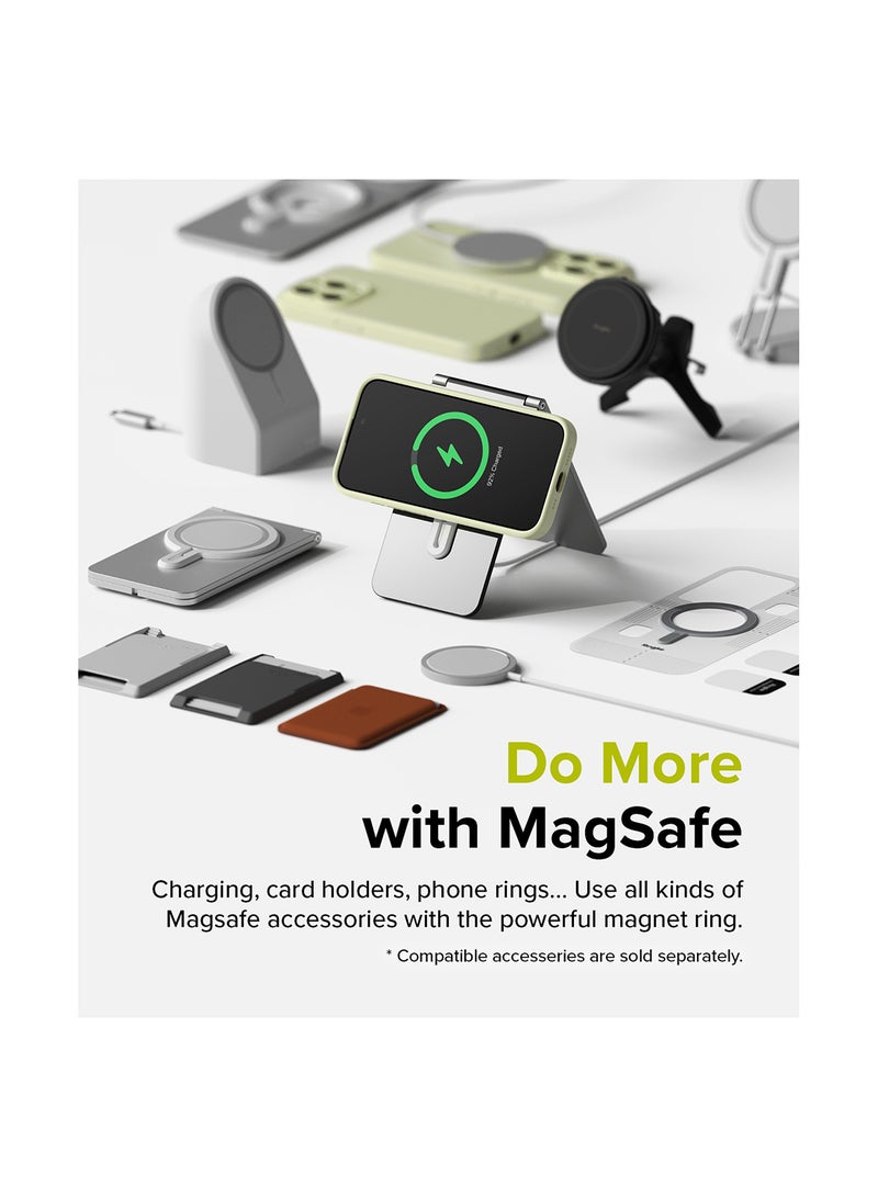 Ringke Silicone Magnetic Compatible With iPhone 15 Pro Max Case Powerful Magnet 3-Layer Liquid Silicone Long Lasting Silky Feel Anti-Fingerprint Back Cover Sunny Lime Sunny Lime - Image 2