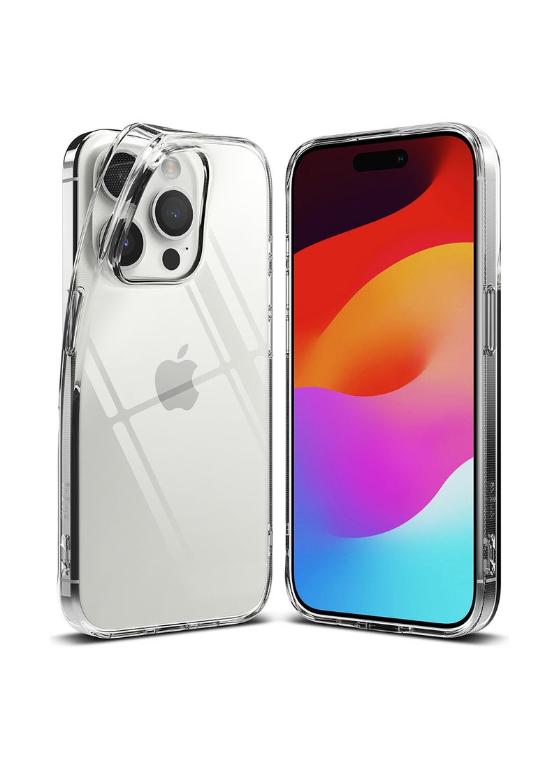 Ringke Air Compatible With iPhone 15 Pro Case Transparent Lightweight Soft Flexible TPU Scratch Resistant Natural Form Back Cover Clear  - Image 1