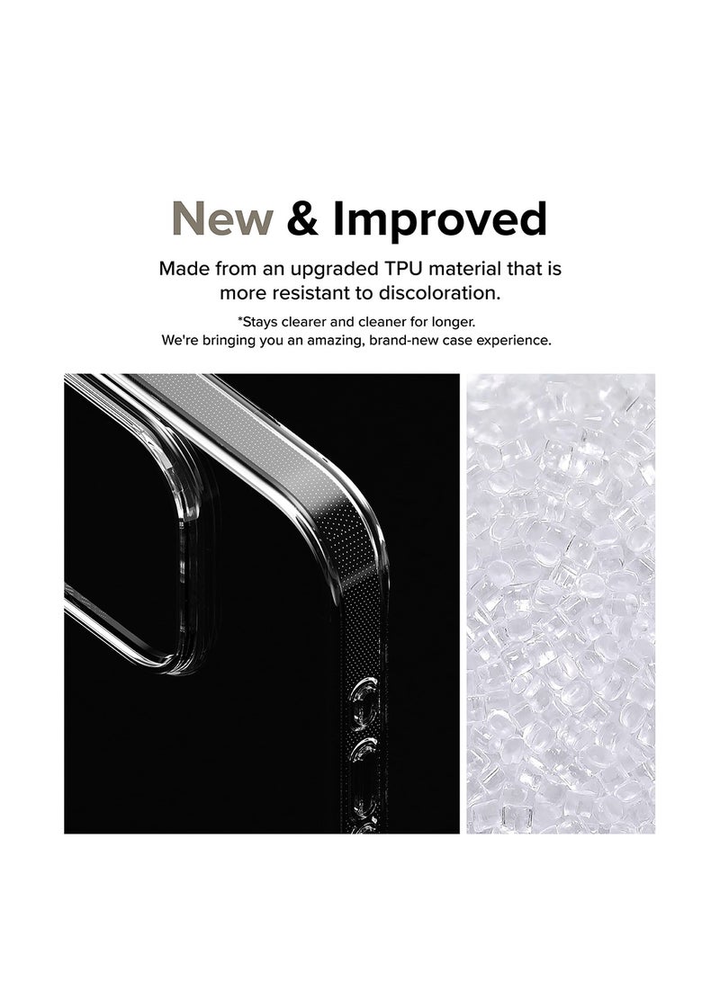 Ringke - Air Compatible With iPhone 15 Pro Case Transparent Lightweight Soft Flexible TPU Scratch Resistant Natural Form Back Cover Glitter Clear - Image 1