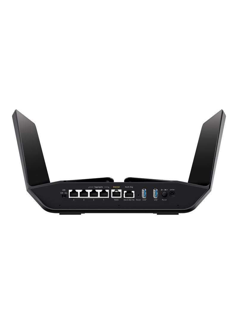 NETGEAR - Nighthawk AX6000 12 Stream Wi-Fi 6 Router, RAX120-100EUS/ Black - Image 1