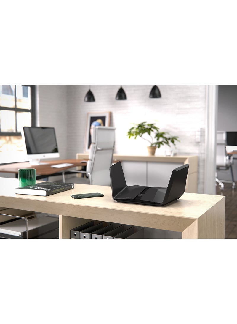 NETGEAR - Nighthawk AX6000 12 Stream Wi-Fi 6 Router, RAX120-100EUS/ Black - Image 1
