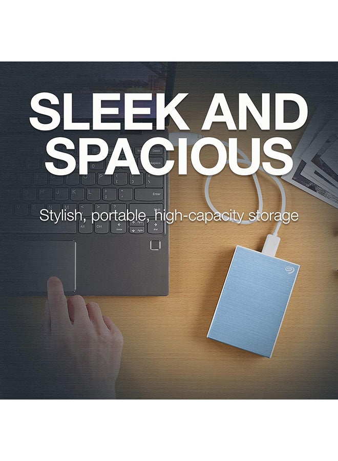 Seagate - One Touch 4TB External HDD with Password Protection, USB, Light Blue, for Windows and Mac, with 3 yr Data Recovery Services, and 4 Months Adobe CC Photography (STKZ4000402) 4.0 TB - Image 1
