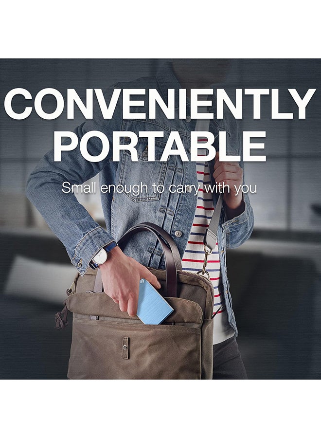 Seagate - One Touch 4TB External HDD with Password Protection, USB, Light Blue, for Windows and Mac, with 3 yr Data Recovery Services, and 4 Months Adobe CC Photography (STKZ4000402) 4.0 TB - Image 1