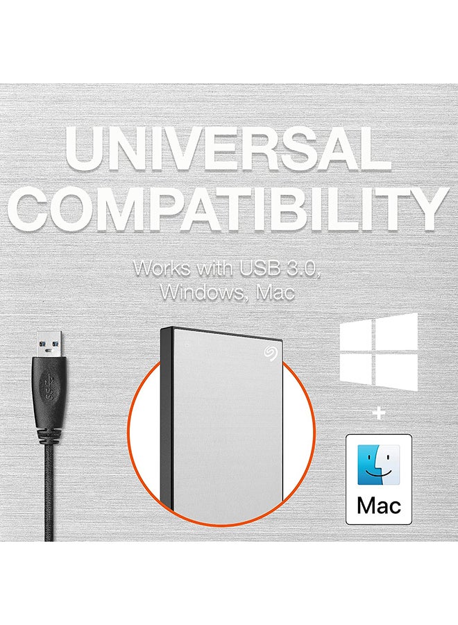 سيجيت One Touch 4TB External HDD with Password Protection Silver, for Windows and Mac, with 3 yr Data Recovery Services, and 4 Months Adobe CC Photography (STKZ4000401) 4.0 TB  - Image 3