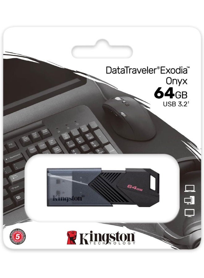 Kingston Portable USB 3.2 Gen 1 FlashDrive DataTraveler Exodia Onyx - DTXON 64 GB  - Image 1
