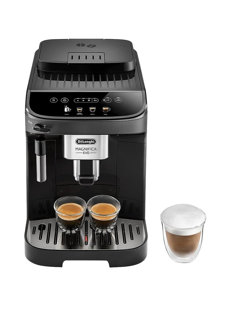 De'Longhi Magnifica EVO Bean to Cup Fully Automatic Espresso and Cappuccino Coffee Machine |Traditional Milk Frother|Built In Grinder 1.8 L 1450 W ECAM 290.21.B Black  - Image 1