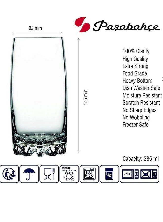 باساباتشي طقم أكواب سيلفانا الطويلة 6 قطع سعة 385 مل - Image 3