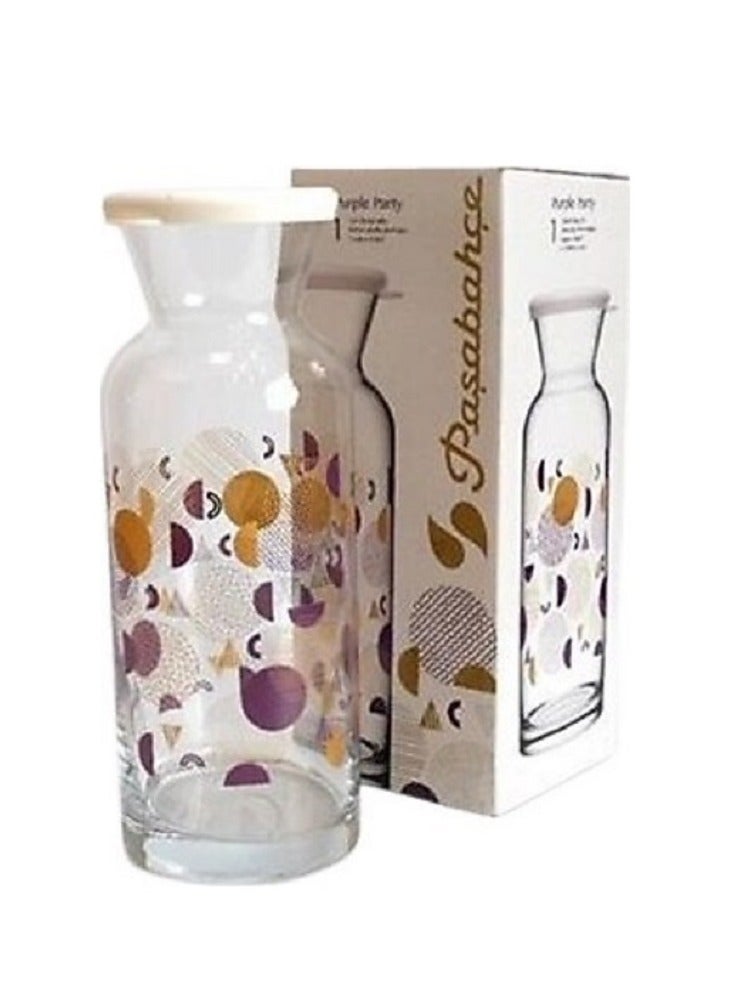 Pasabahce Purple Party Carafe 700 ml Silicon Lid Multicolor  - Image 1