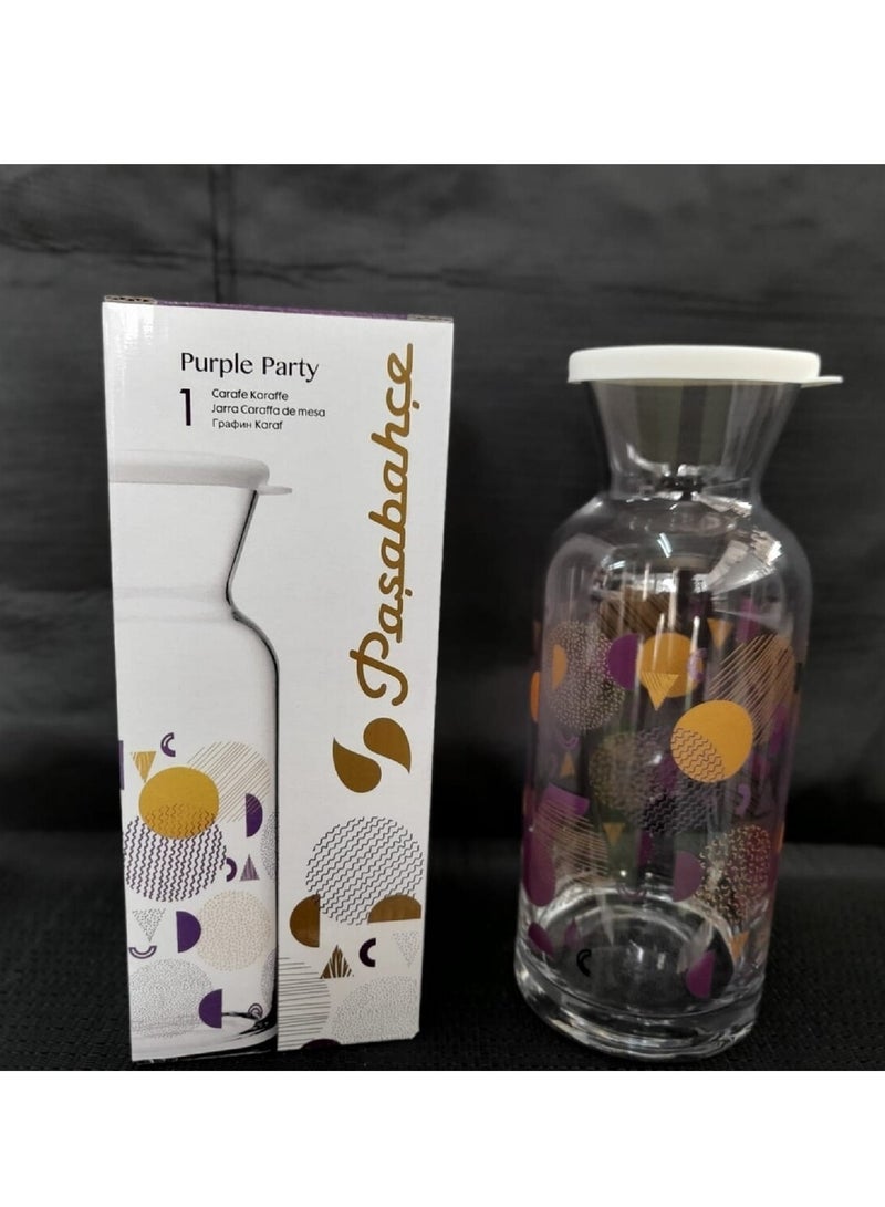Pasabahce Purple Party Carafe 700 ml Silicon Lid Multicolor  - Image 2
