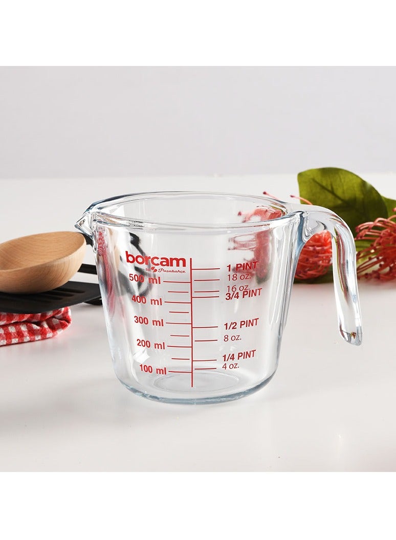 Pasabahce Borcam Measuring Cup 500 ml Clear/Red - Image 2