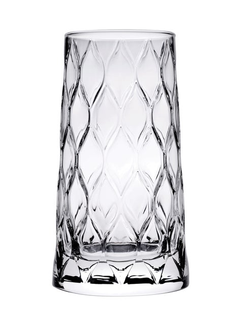 4-Piece Leafy Long Drink Glass Set 345 ml Clear