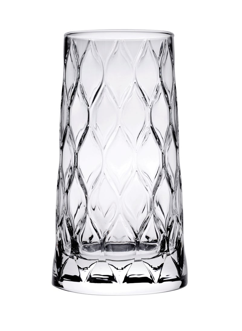 4-Piece Leafy Long Drink Glass Set 345 ml Clear
