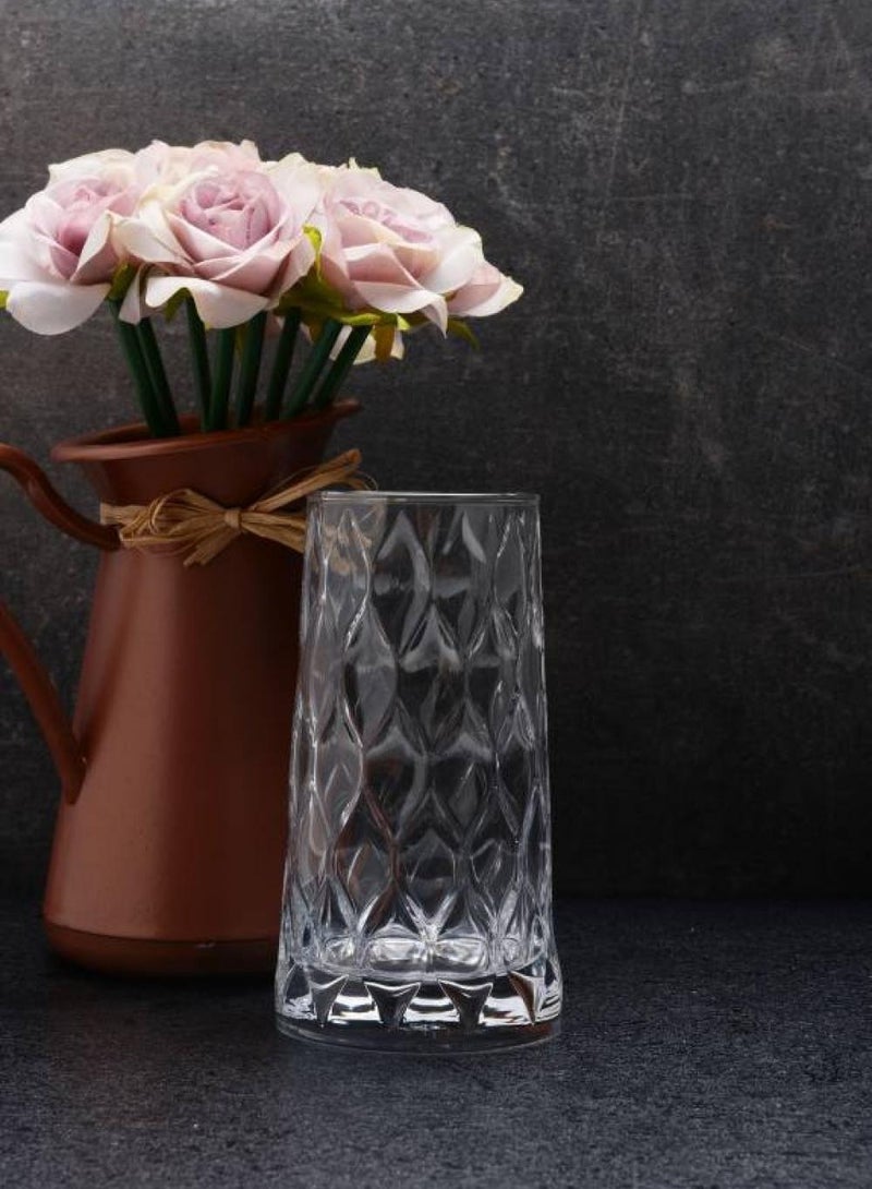4-Piece Leafy Long Drink Glass Set 345 ml Clear