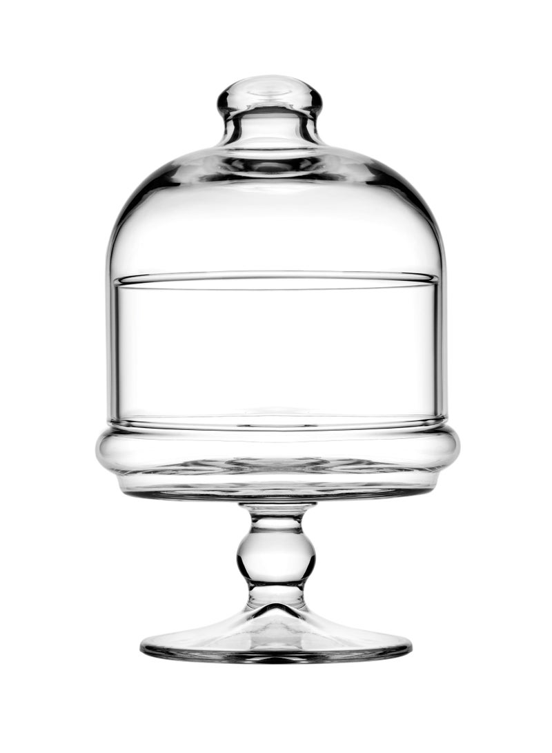 باساباتشي وعاء زجاجي صغير للحلويات وقبة بارتفاع 18 سم وقطر 11 سم - Image 1