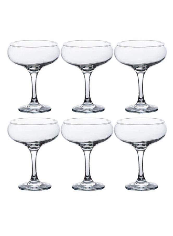 Pasabahce - 6-Piece Bistro Champagne Coupe 280 ml Clear - Image 1