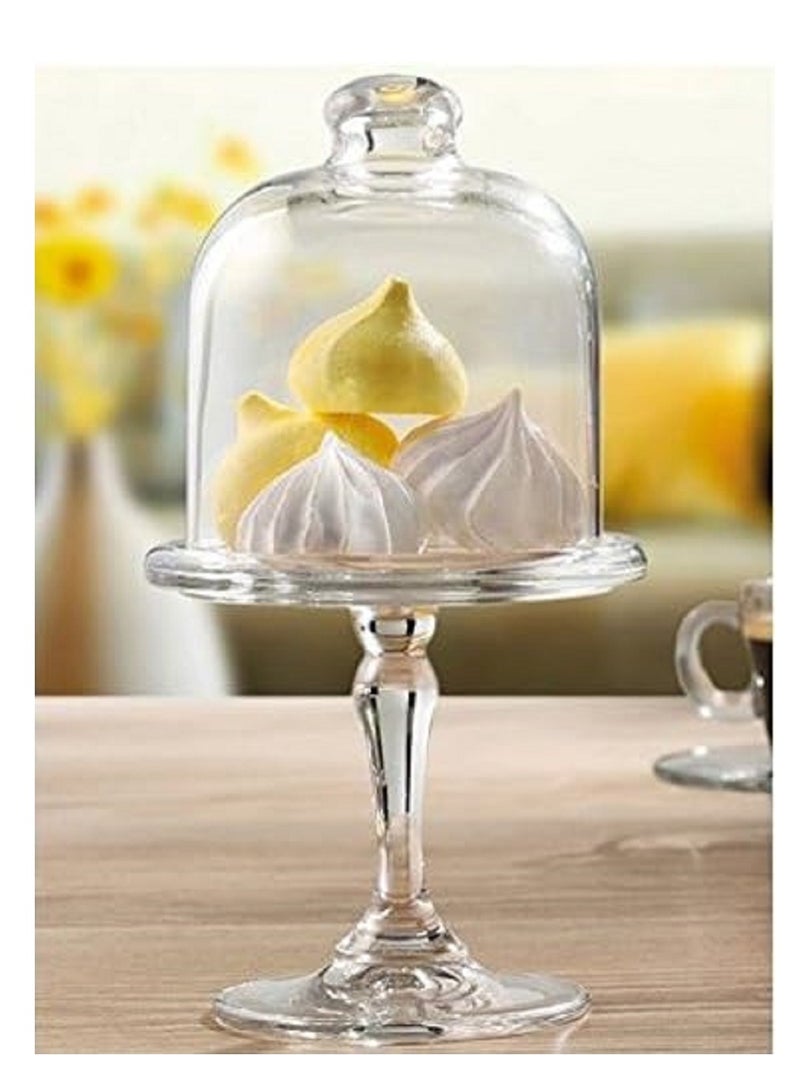 باساباتشي - صحن زجاجي صغير الحجم مع قبة بارتفاع 20 سم وقطر 10 سم - Image 1