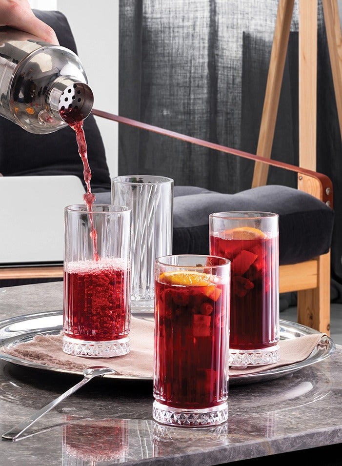 باساباتشي طقم كؤوس مشروبات طويلة إليسيا 4 قطع سعة 280 مل - Image 5