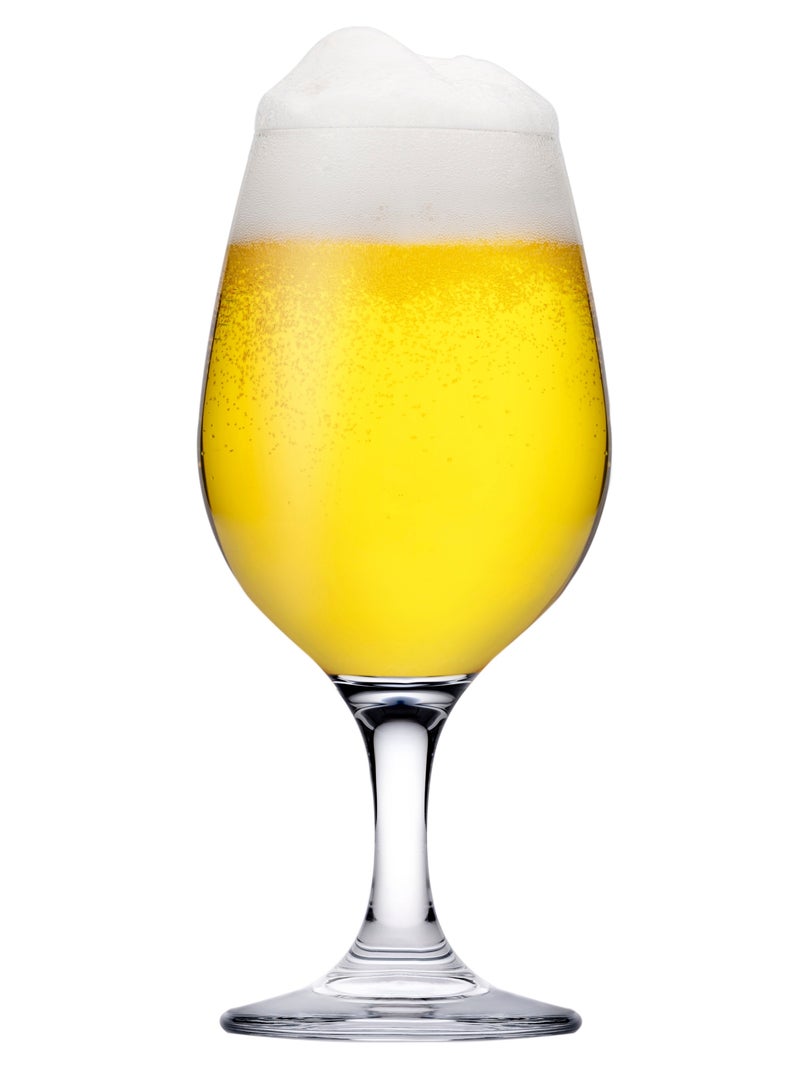 Pasabahce 6-Piece Amber Beer Glass Set 395 ml Clear  - Image 2