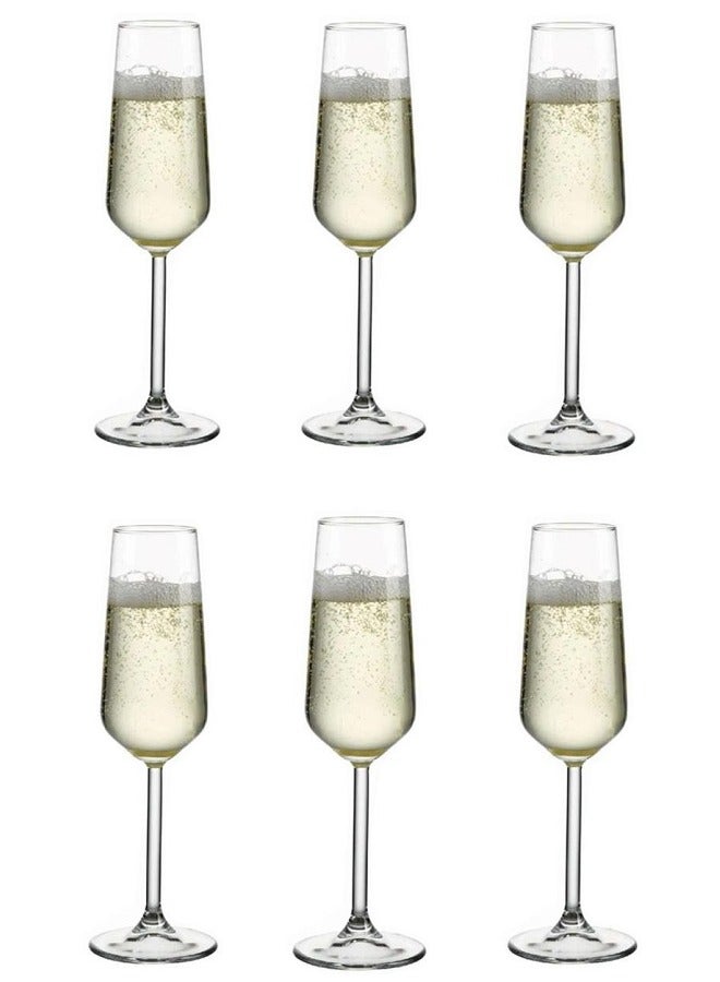Pasabahce 6-Piece Allegra Champagne Flute 195 ml Clear - Image 4
