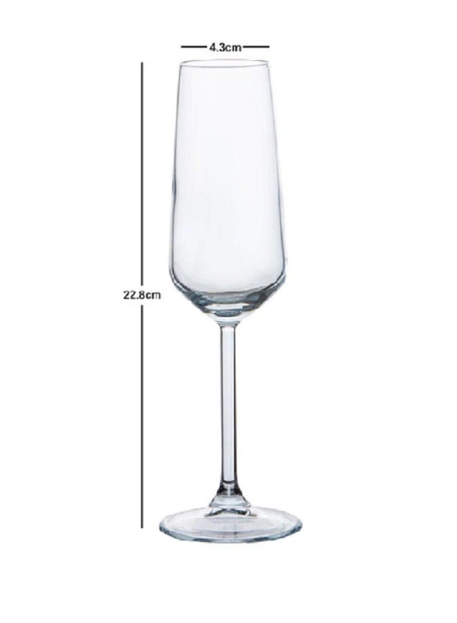 Pasabahce 6-Piece Allegra Champagne Flute 195 ml Clear - Image 2