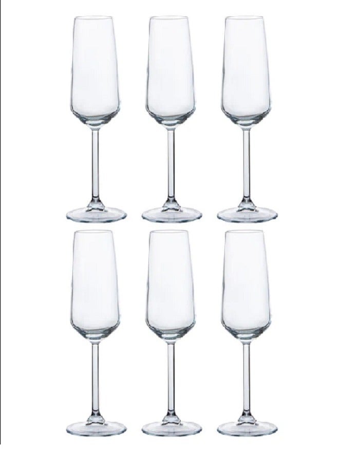 Pasabahce 6-Piece Allegra Champagne Flute 195 ml Clear - Image 3
