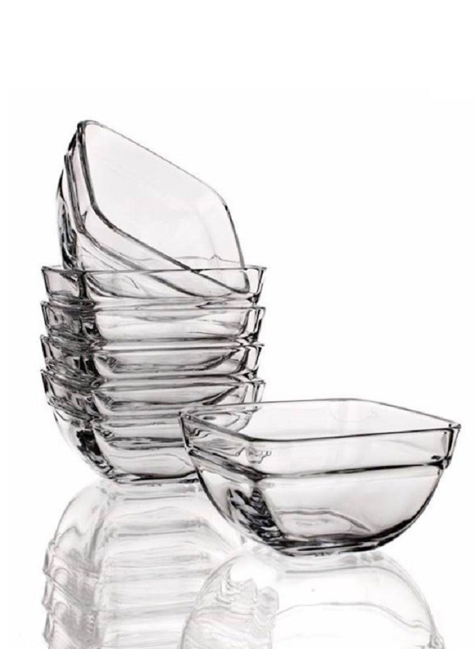 باساباتشي طقم أوعية بودينج زجاجية مربعة مكون من 6 قطع بسعة 375 مل - Image 4