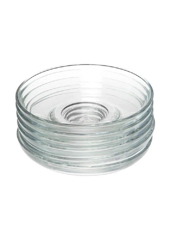 Pasabahce 6-Piece Aida Tea Plate 11 cm Clear - Image 4