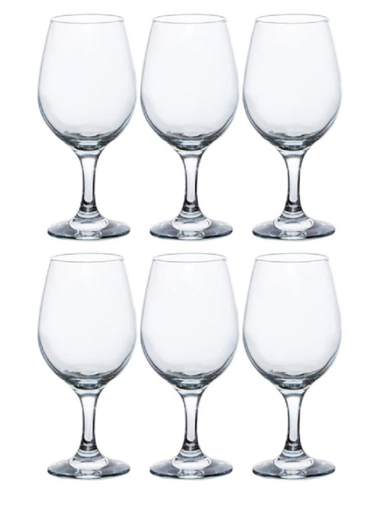 Pasabahce 6-Piece Amber Goblet Set 365 ml Clear - Image 2