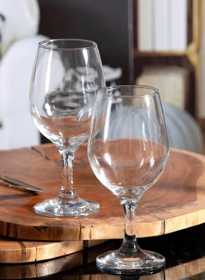 Pasabahce 6-Piece Amber Goblet Set 365 ml Clear - Image 3