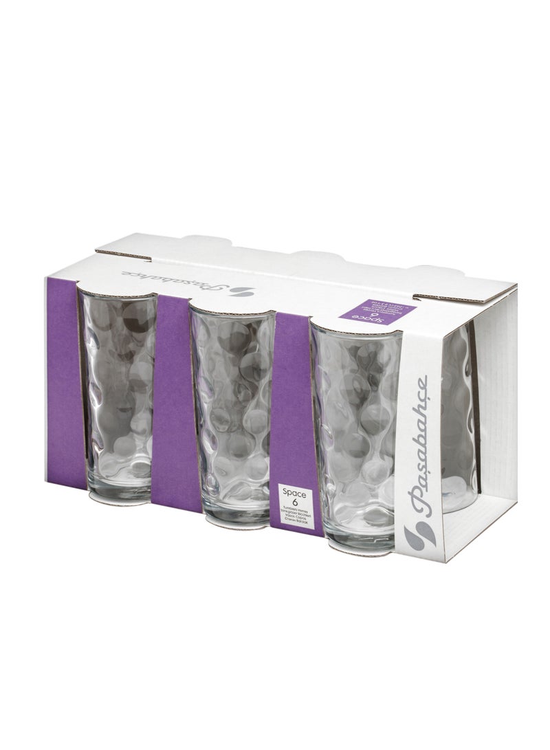 Pasabahce 6-Piece Space Long Tumbler Set 265 ml Clear - Image 4