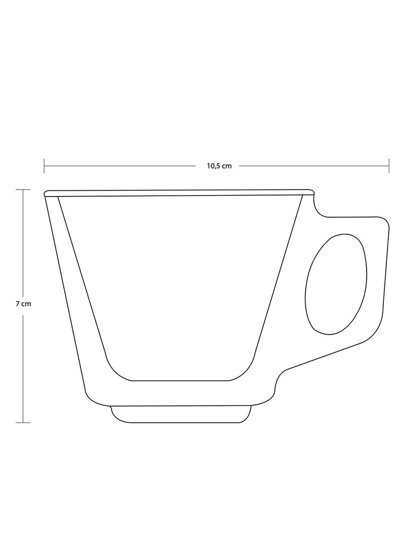 Pasabahce 12-Piece Vela Cup Set 6 Cups & 6 Saucers 195 ml Clear - Image 3