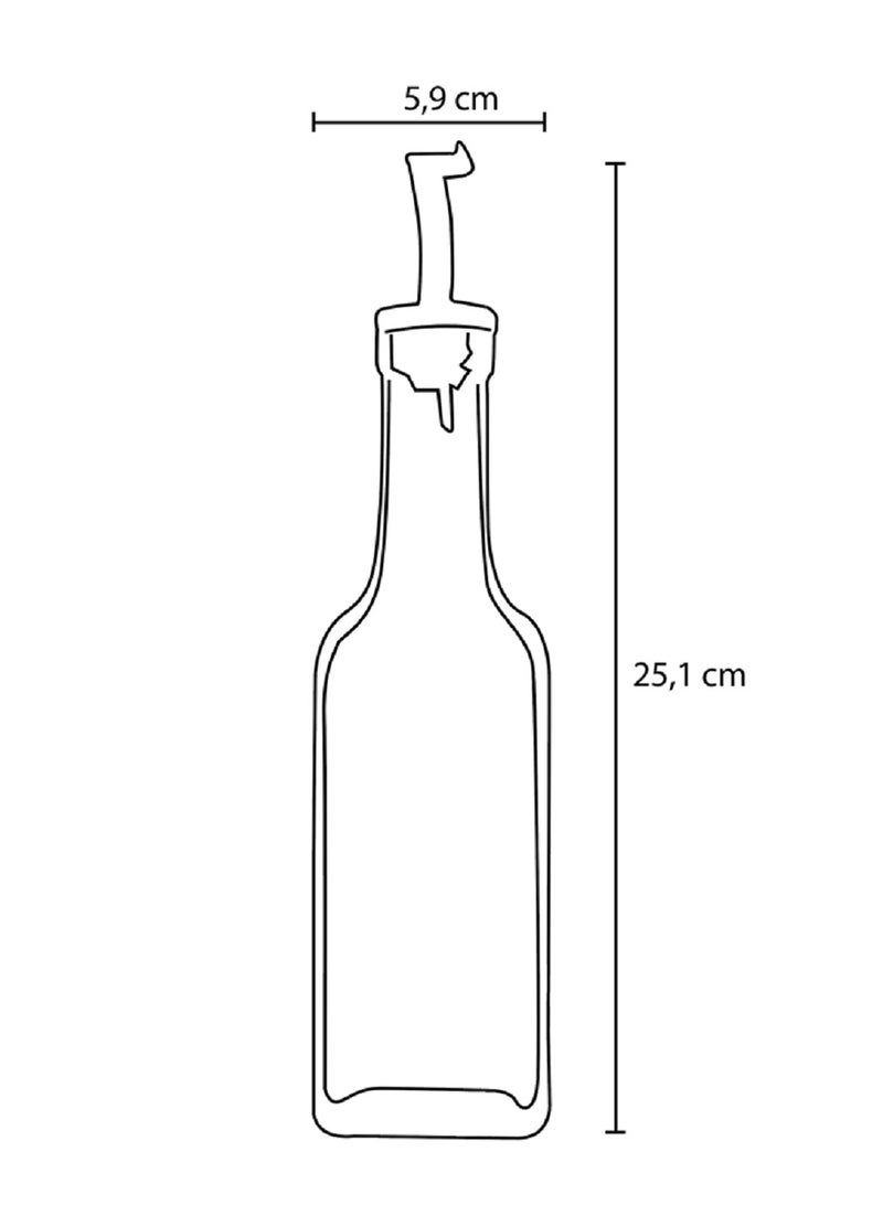 باساباتشي زجاجة تقديم زيت وخل منزلية من قطعتين سعة 345 مل - Image 4