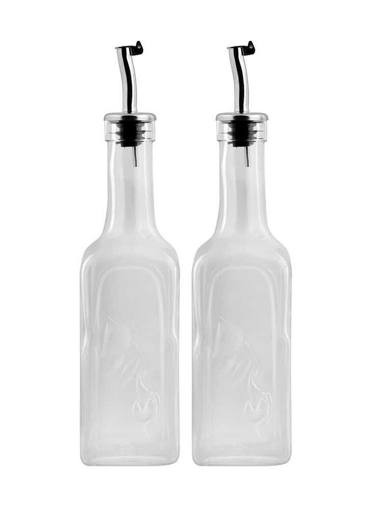 باساباتشي زجاجة تقديم زيت وخل منزلية من قطعتين سعة 345 مل - Image 2