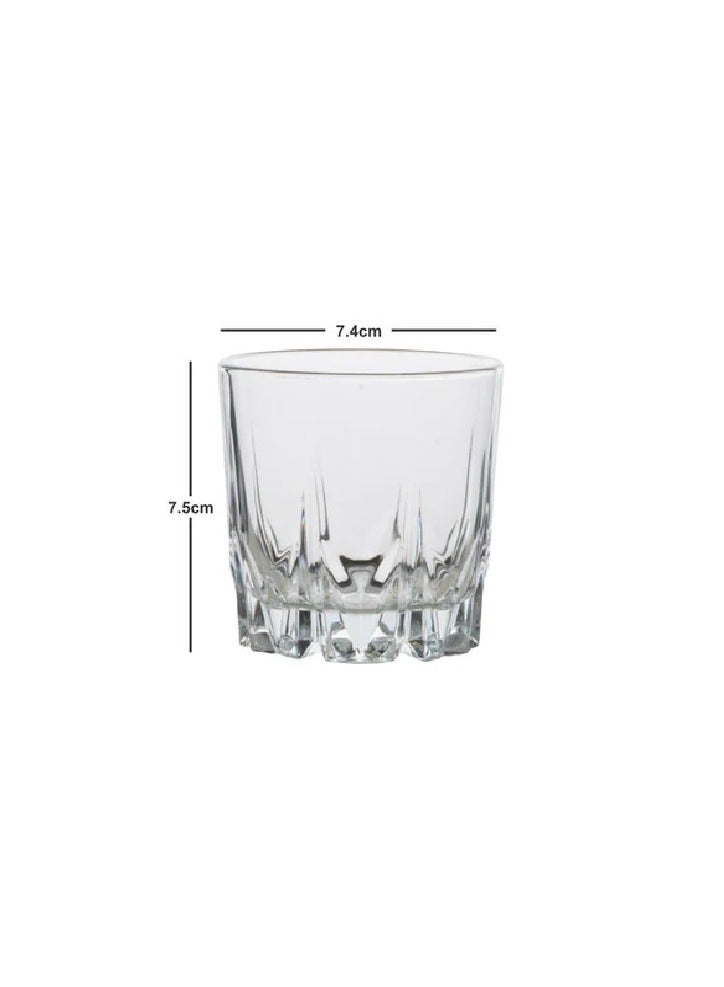 باساباتشي طقم أكواب شرب كارات مكون من 6 قطع شفاف 200 مل - Image 2