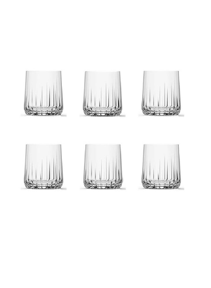 باساباتشي طقم أكواب نوفا مكون من 6 قطع سعة 310 سم مكعب شفاف - Image 3