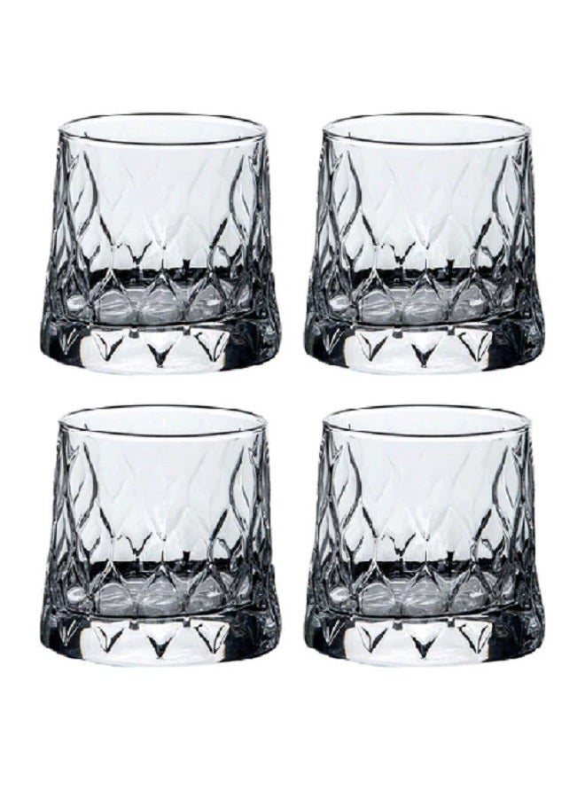 باساباتشي 4-Piece Leafy Glass Set 300 ml Clear  - Image 2