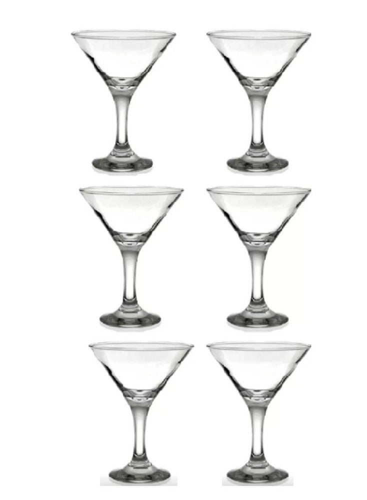 Pasabahce 6-Piece Bistro Martini Glass Set 190 ml Clear  - Image 2