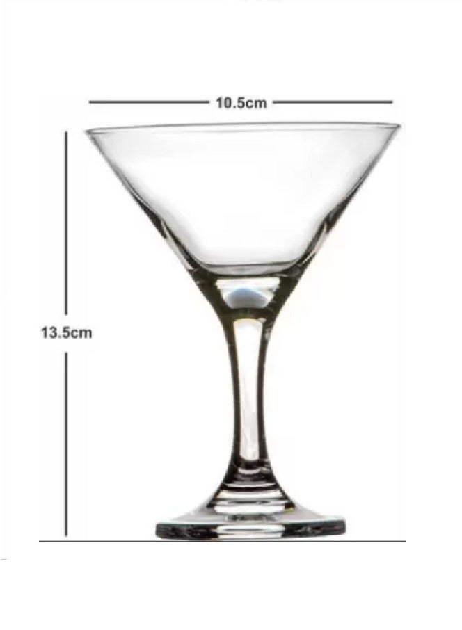 Pasabahce 6-Piece Bistro Martini Glass Set 190 ml Clear  - Image 4