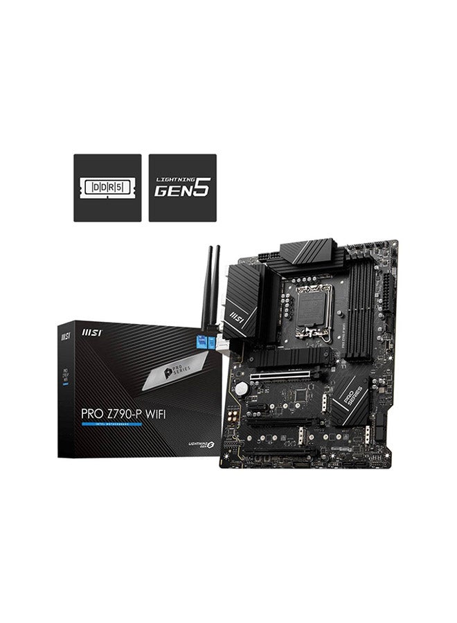 MSI PRO Z790-P WiFi DDR5 Intel LGA 1700 Socket Black Motherboard  - Image 1