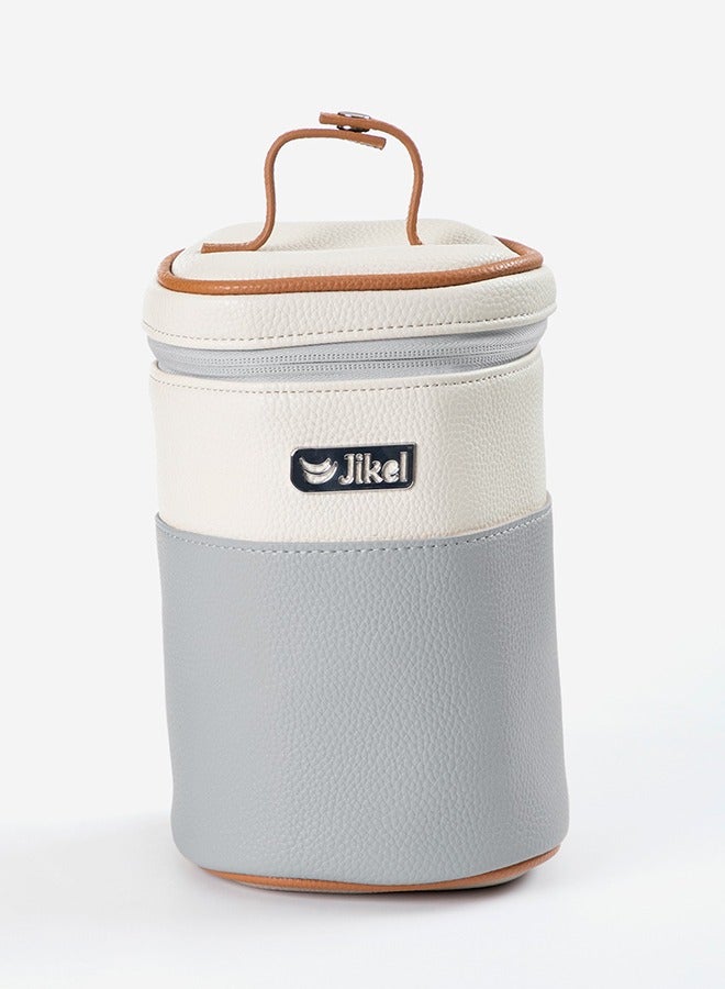 Jikel - Multifunction Diaper Bag Changing Mat And Bottle Storage Attached To Stroller With An Insulated Bottle Holder 100% Leatherette Travel Bag - Image 1