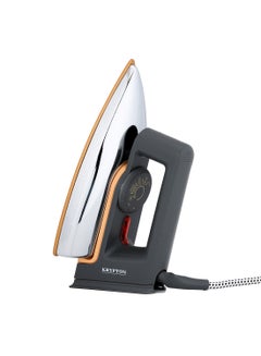Electric Dry Iron| Light-Weight Iron Box with Light Indicator| Golden Sole Plate and Temperature Setting Dial with Automatic Cut-Off| 2 Years Warranty 1200 W KNDI5217 Black
