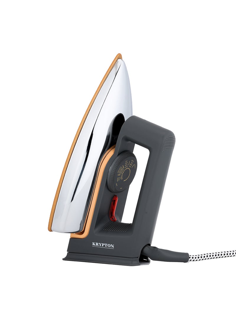 KRYPTON - Electric Dry Iron| Light-Weight Iron Box with Light Indicator| Golden Sole Plate and Temperature Setting Dial with Automatic Cut-Off| 2 Years Warranty 1200 W KNDI5217 Black - Image 1