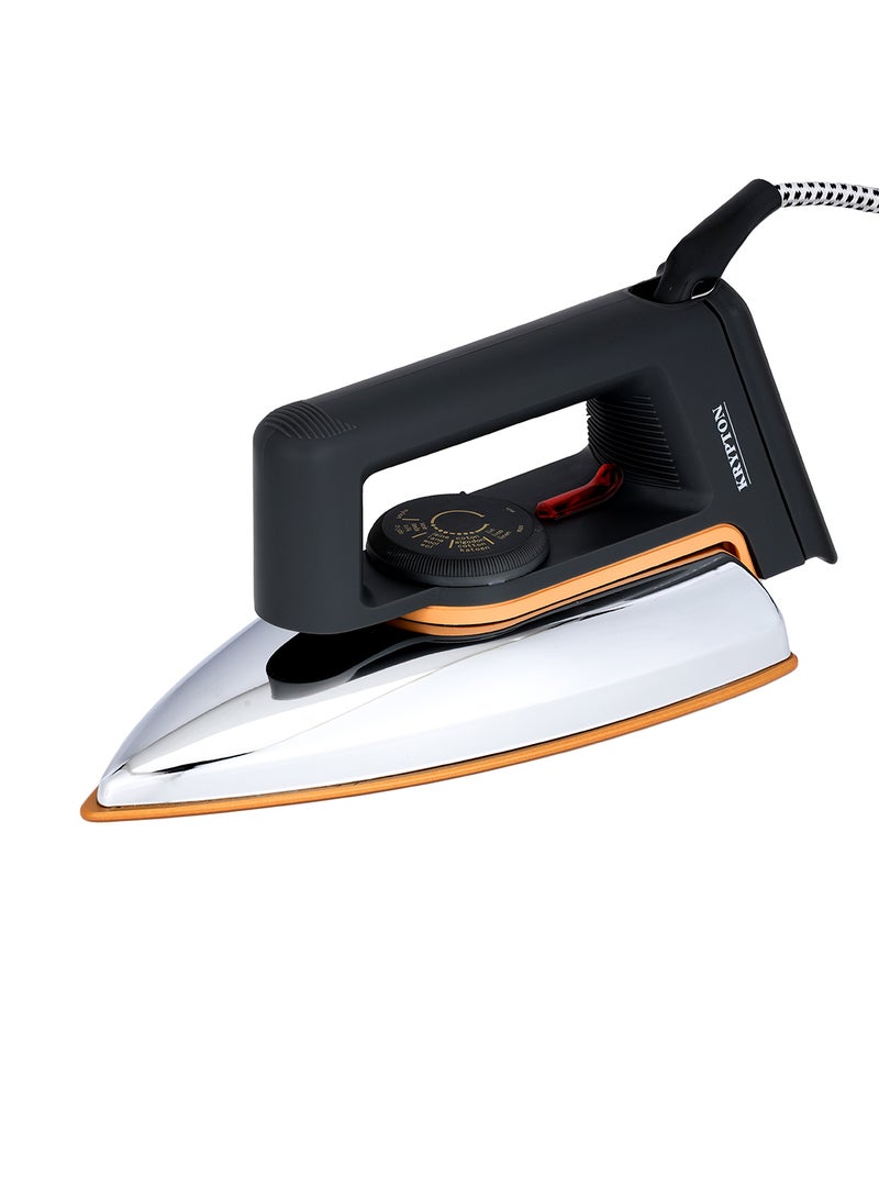 KRYPTON - Electric Dry Iron| Light-Weight Iron Box with Light Indicator| Golden Sole Plate and Temperature Setting Dial with Automatic Cut-Off| 2 Years Warranty 1200 W KNDI5217 Black - Image 1
